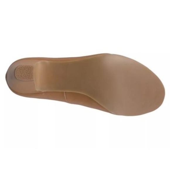 Journee Collection LUU Pump Faux Leather Almond Toe Block Heel Chestnut Sz 7.5 - Picture 9 of 12
